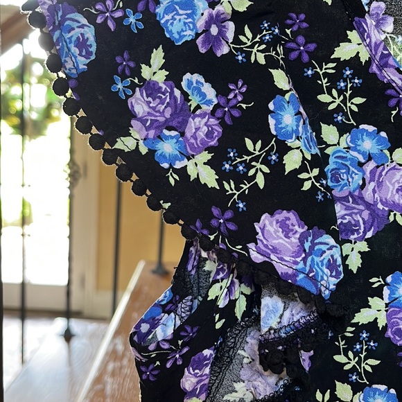 Justice Size 10 Black Floral Dress - Picture 2 of 5